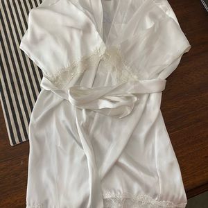 White Silk “The Bride” Robe